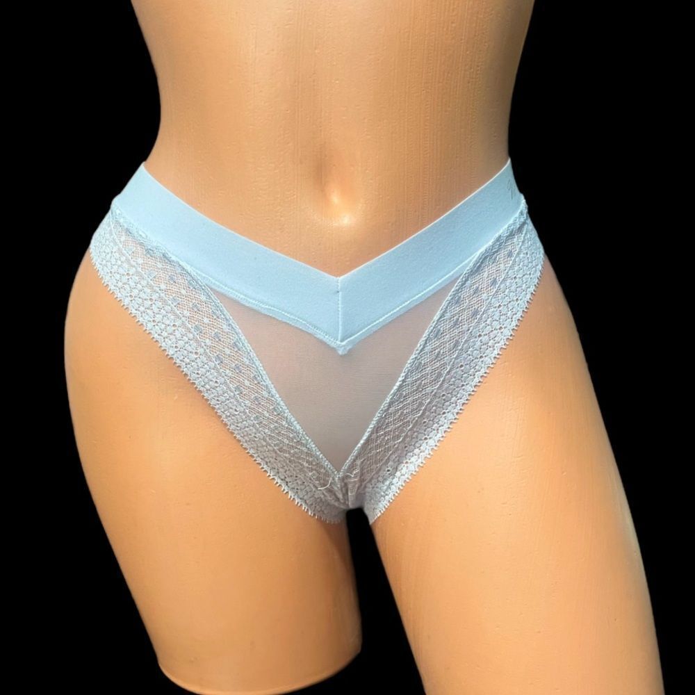 Victorias Secret Incredible Supersoft Sexy Sheer Mesh Brazilian Panty Lilac L